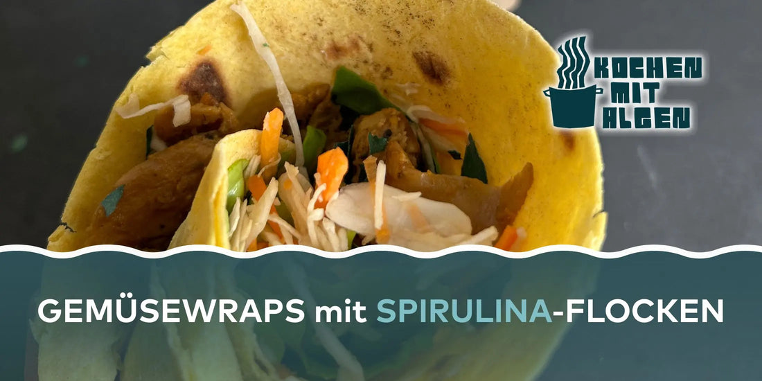 Gemüsewraps mit Spirulina Flocken