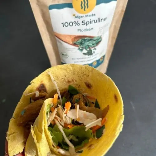 Gemüsewraps mit Spirulina Flocken