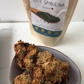 Hafer-Bananen-Cookies mit Schokodrops & Spirulina