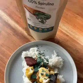 Ofengemüse mit Reis + Spirulina
