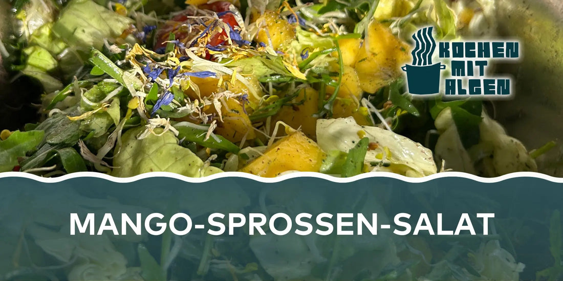 Frischer Mango-Sprossen-Salat mit Spirulina & Dulse