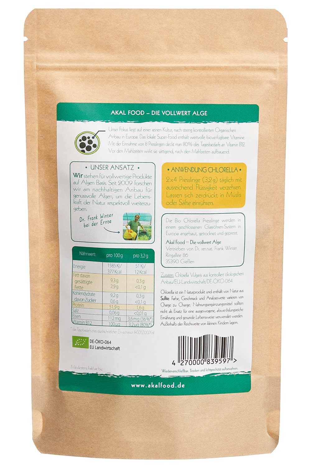 Chlorella Presslinge