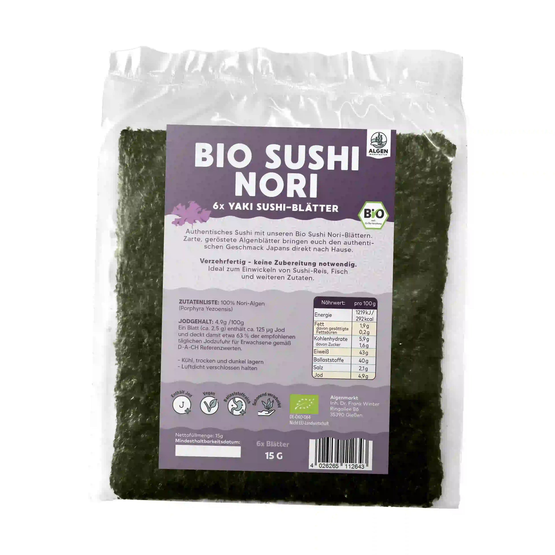 nori blätter aufbewahren Bio Sushi Nori Blätter – Algenmarkt