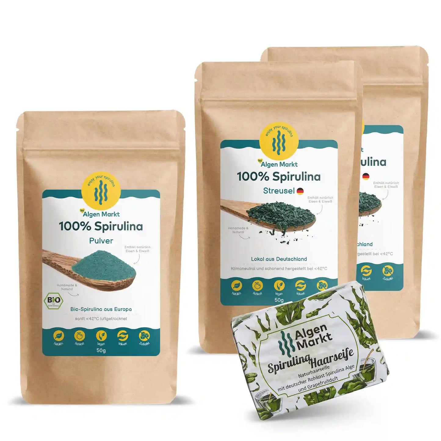 Spirulina Haarkur Set – für 50 Tage