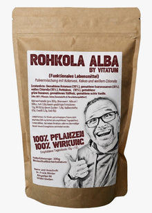 Rohkola ALBO von Vitatum im Kraftpapier-Standbeutel mit Label und Porträt