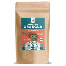 bio spirulina granola in Rohkost und zuckerarm, 200g beutel von algenmarkt