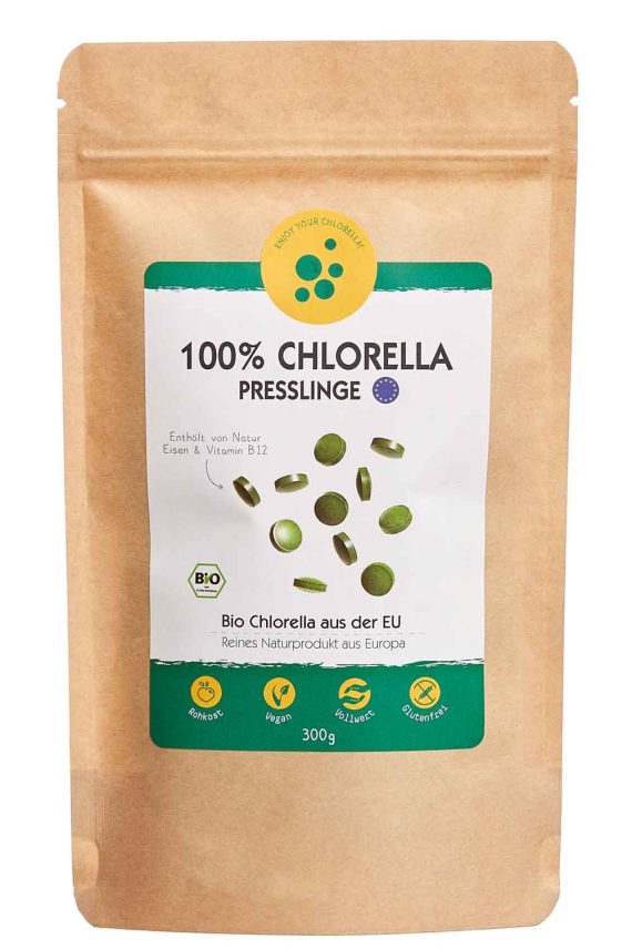 Bio Chlorella Pressling aus Europa Anbau, Beutel 300g - algenmarkt