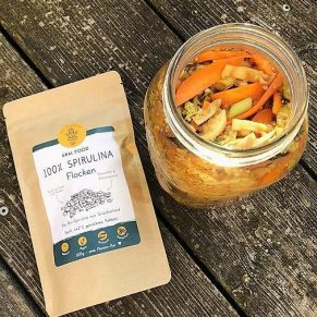 Kimchi Spirulina Rezept mit Bio Algen Flocken