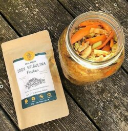 Kimchi Spirulina Rezept mit Bio Algen Flocken