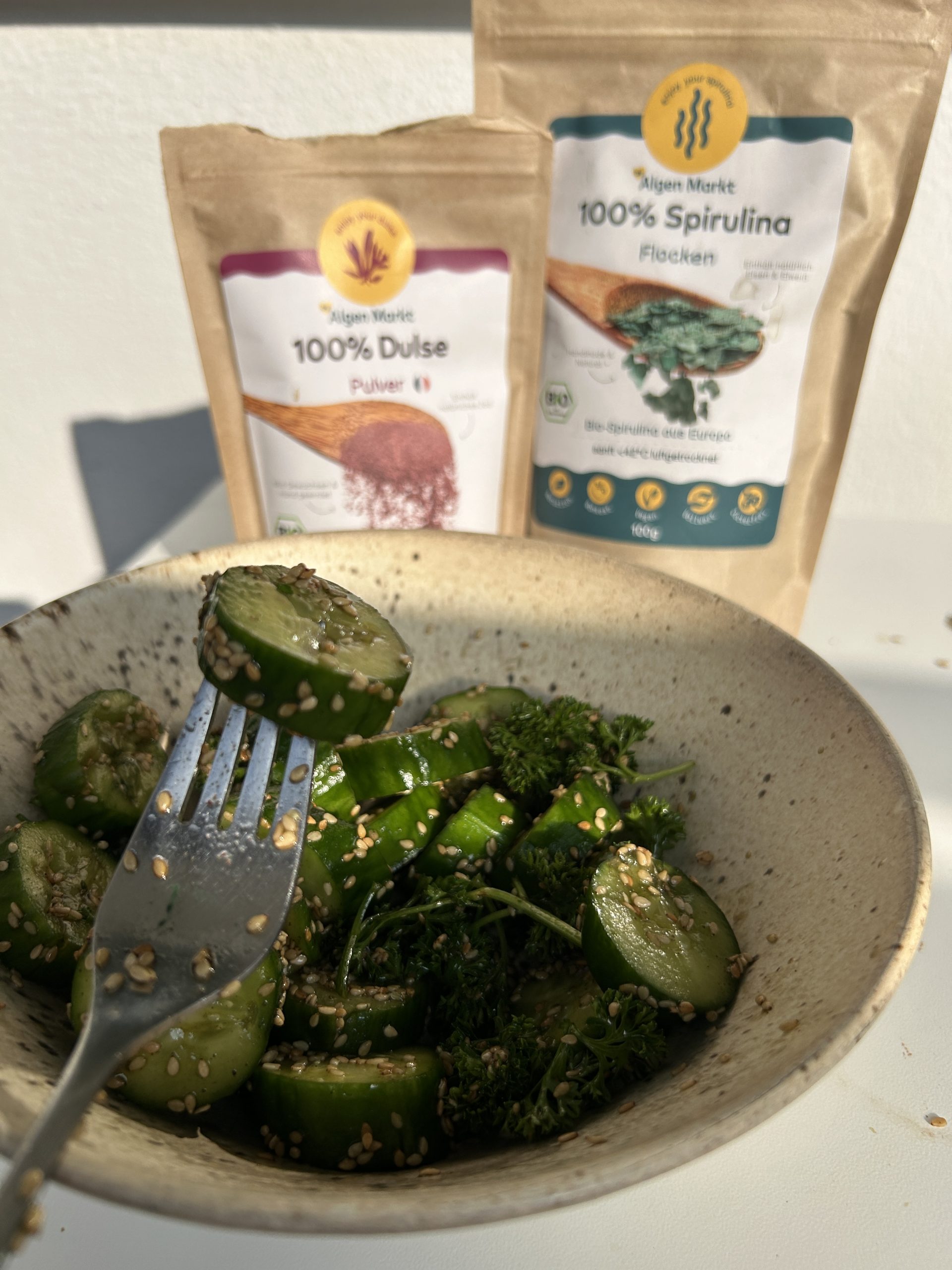 Gurkensalat mit Dulse und Spirulina scaled